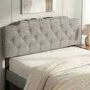 Headboard for Queen and Full Size Bed Rivet Tufted Upholstered Head Board by LJGDeals