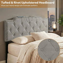 Headboard for Queen and Full Size Bed Rivet Tufted Upholstered Head Board by LJGDeals