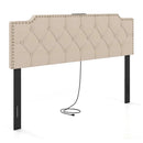 Headboard for Queen and Full Size Bed Rivet Tufted Upholstered Head Board by LJGDeals