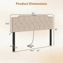Headboard for Queen and Full Size Bed Rivet Tufted Upholstered Head Board by LJGDeals