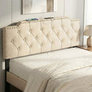 Headboard for Queen and Full Size Bed Rivet Tufted Upholstered Head Board by LJGDeals