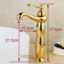GobekUsa Gold Brass Tall Basin Faucet: Luxurious European Style Mixer Tap Y-5062