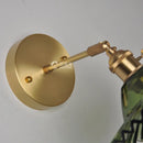 GobekUsa Japanese Copper Glass Wall Lights Modern LED Sconce for Bedroom Stair Mirror
