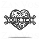 Heart Swirl Couple Monogram