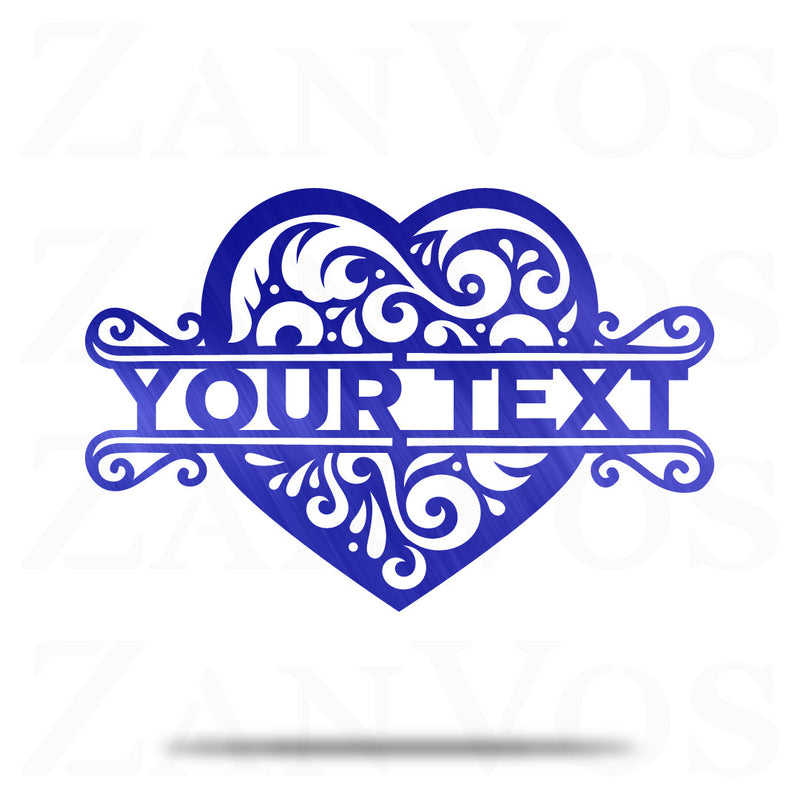 Heart Swirl Couple Monogram