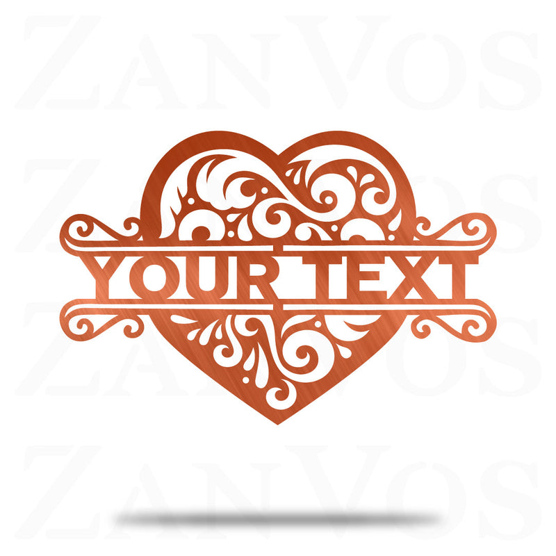 Heart Swirl Couple Monogram