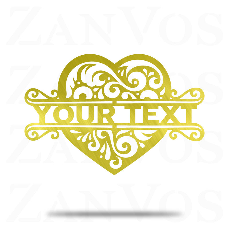 Heart Swirl Couple Monogram