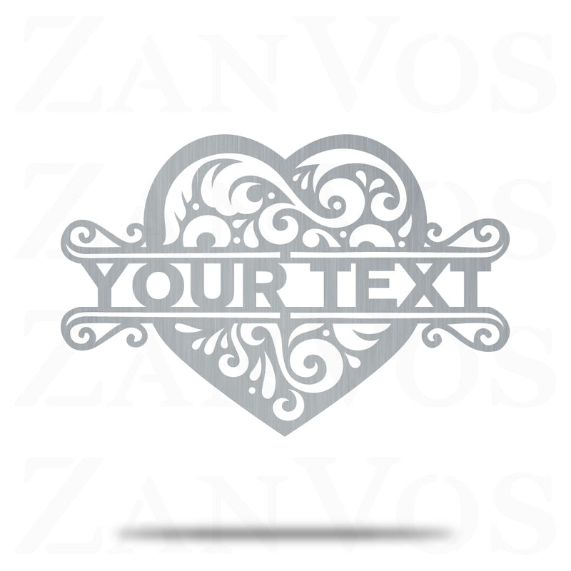 Heart Swirl Couple Monogram