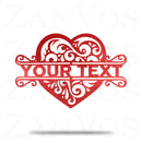 Heart Swirl Couple Monogram