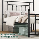 Full/Queen/Twin Size Heavy-duty Metal Bed Frame with Headboard-Full Size