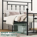 Full/Queen/Twin Size Heavy-duty Metal Bed Frame with Headboard by LJGDeals