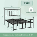 Full/Queen/Twin Size Heavy-duty Metal Bed Frame with Headboard by LJGDeals