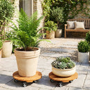 Rolling Plant Stand Set of 2 with Lockable Casters by LJGDeals
