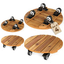 Rolling Plant Stand Set of 2 with Lockable Casters by DirectDeals
