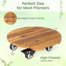Rolling Plant Stand Set of 2 with Lockable Casters by LJGDeals