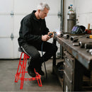 Heavy-Duty Aluminum Garage Bar Chair with 360¬∞ Swiveling Seat-Red by LJGDeals