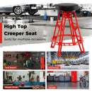 Heavy-Duty Aluminum Garage Bar Chair with 360¬∞ Swiveling Seat-Red by LJGDeals