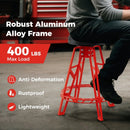 Heavy-Duty Aluminum Garage Bar Chair with 360¬∞ Swiveling Seat-Red by LJGDeals