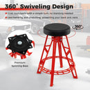 Heavy-Duty Aluminum Garage Bar Chair with 360¬∞ Swiveling Seat-Red by LJGDeals