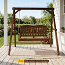 Carbonized Fir Wood Swing Frame with 880 lb Capacity by DirectDeals