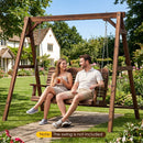 Carbonized Fir Wood Swing Frame with 880 lb Capacity by LJGDeals