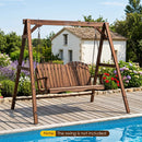 Carbonized Fir Wood Swing Frame with 880 lb Capacity by DirectDeals