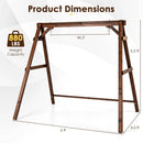 Carbonized Fir Wood Swing Frame with 880 lb Capacity by LJGDeals