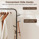 Heavy Duty Clothes Rack 50-Inch Wide Metal Garment Wardrobe Rack-Black by LJGDeals