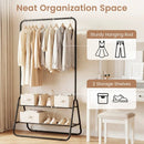 Heavy Duty Clothes Rack with Hanging Rod and Storage Shelves by LJGDeals