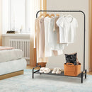 Heavy Duty Clothes Stand Rack with Top Rod and Lower Storage Shelf by LJGDeals