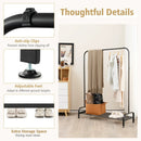 Heavy Duty Clothes Stand Rack with Top Rod and Lower Storage Shelf by LJGDeals