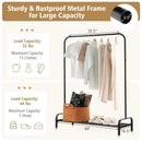 Heavy Duty Clothes Stand Rack with Top Rod and Lower Storage Shelf by LJGDeals