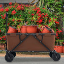 Collapsible Folding Wagon Cart with Adjustable Handlebar by LJGDeals