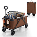 Collapsible Folding Wagon Cart with Adjustable Handlebar by LJGDeals
