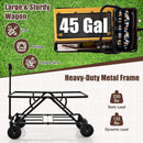 Collapsible Folding Wagon Cart with Adjustable Handlebar by LJGDeals