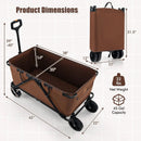 Collapsible Folding Wagon Cart with Adjustable Handlebar by LJGDeals
