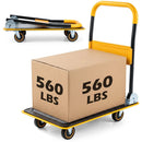 Foldable Push Cart Dolly with 560 lbs Capacity by LJGDeals