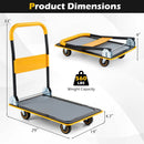Foldable Push Cart Dolly with 560 lbs Capacity by LJGDeals