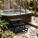 Heavy Duty Hot Tub Stair with Wide Anti-Slip Platforms for Porch and Mobile Home by LJGDeals