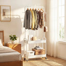 Heavy-Duty Laundry Cart with Hanging Rod and 2 Storage Baskets for Bedroom by LJGDeals