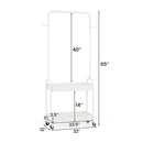Heavy-Duty Laundry Cart with Hanging Rod and 2 Storage Baskets for Bedroom by LJGDeals