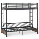 Heavy Duty Metal Bunk Bed Frame with Headboard and Footboard by LJGDeals