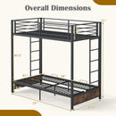 Heavy Duty Metal Bunk Bed Frame with Headboard and Footboard by LJGDeals