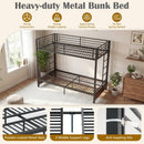 Heavy Duty Metal Bunk Bed Frame with Headboard and Footboard by LJGDeals
