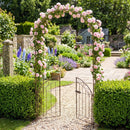 Metal Garden Arch with Gate and Safety Latch - 79" H by DirectDeals