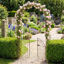 Metal Garden Arch with Gate and Safety Latch - 79" H by LJGDeals
