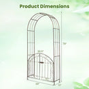 Metal Garden Arch with Gate and Safety Latch - 79" H by DirectDeals