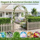 Metal Garden Arch with Gate and Safety Latch - 79" H by DirectDeals