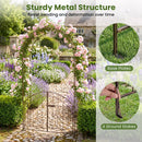 Metal Garden Arch with Gate and Safety Latch - 79" H by DirectDeals