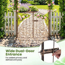 Metal Garden Arch with Gate and Safety Latch - 79" H by DirectDeals